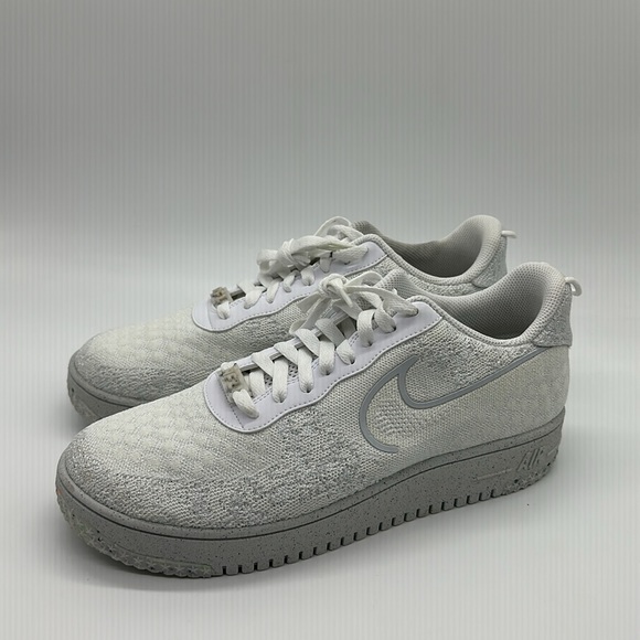 Men’s Nike AF1 Crater Flyknit NN White-Summit White DM0590-100 NWOB - Picture 4 of 5